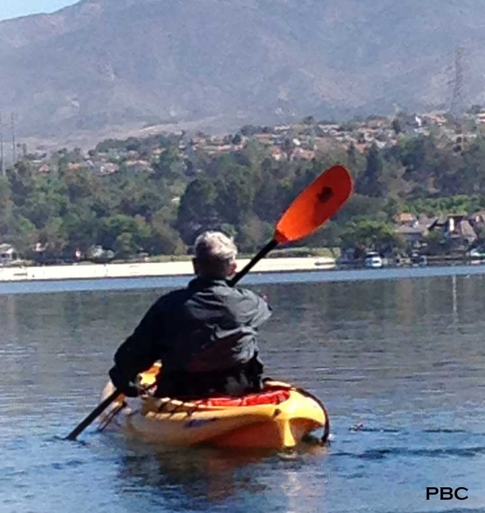 man kayaking,Lake Mission Viejo