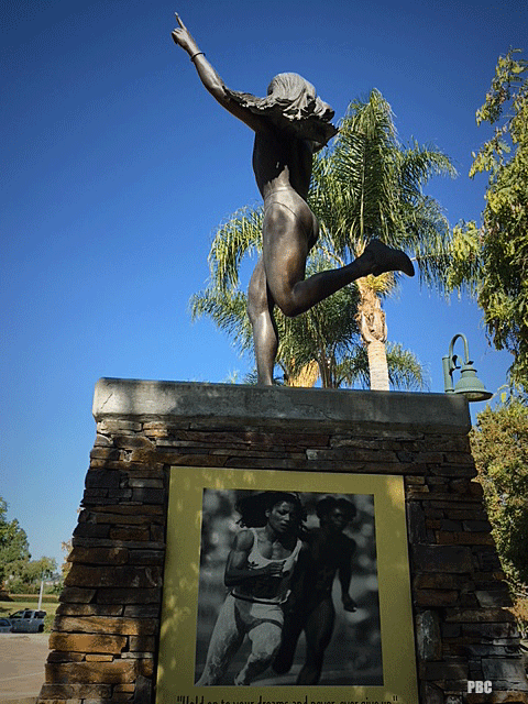 Statue of Florence Joyner at Florence Joyner Park, Mission Viejo